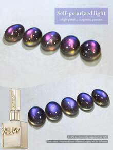 XEIJAYI 1支15毫升反光猫眼磁性美甲凝胶浸泡UV LED凝胶沙龙女性美甲工具时尚全息美甲 - 藍紫色 - 查看 8