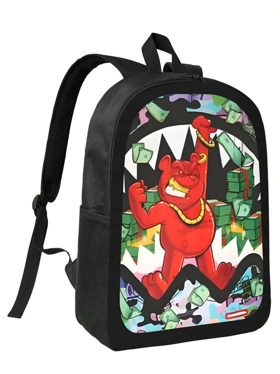 Sprayground Mochilas Escolares Fashion Backpack Teen Backpack - Fashionable Print & Adjustable Straps - Black - View 1