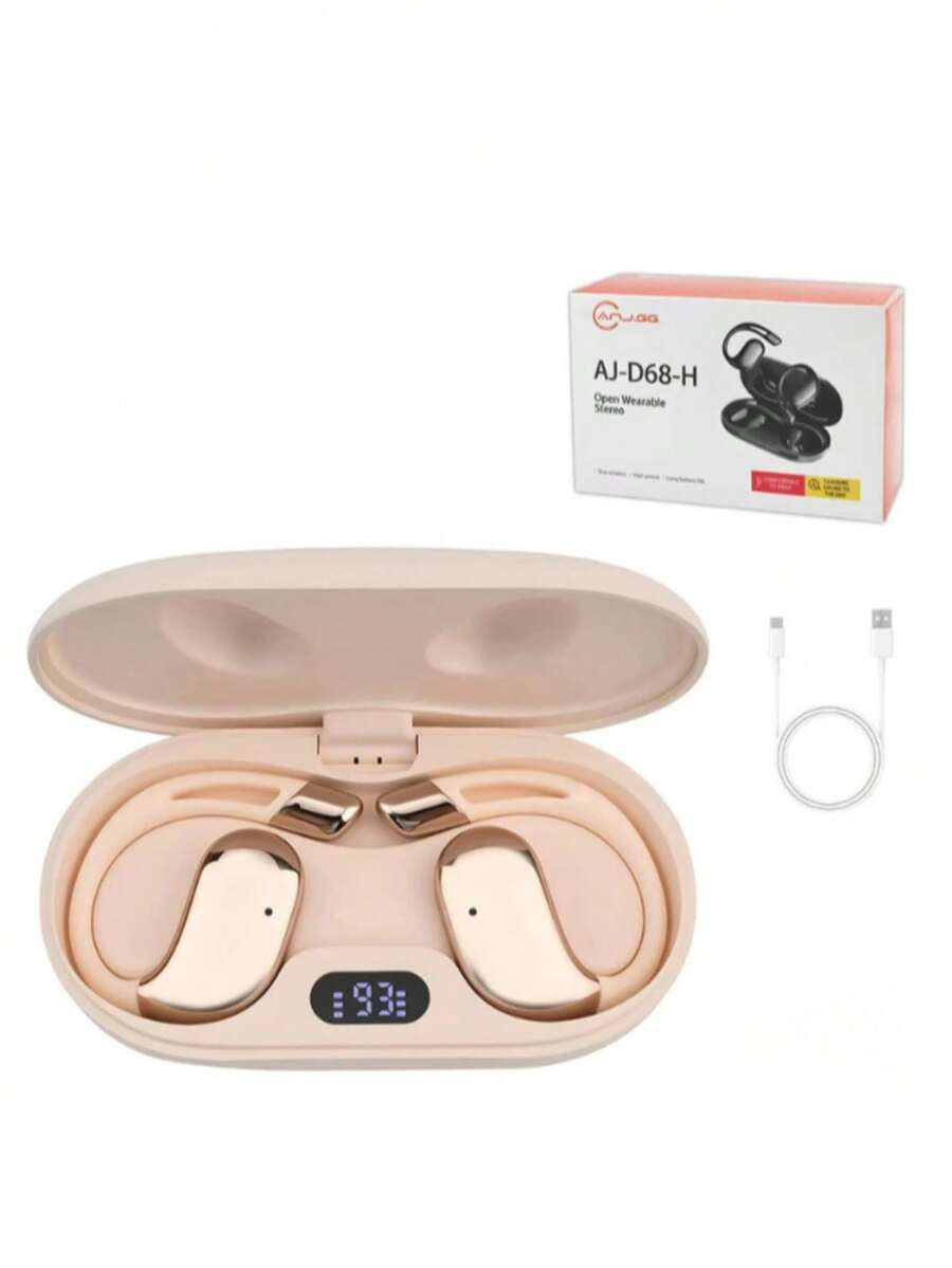 Open Ear Bluetooth Headphones - Comfortable, Lightweight, Long Battery Life, Type-C Charging - 米色 - 查看 1