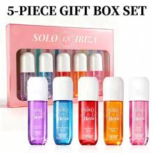 5-Piece Women's Hair & Body Perfume Spray Gift Set (5x3.4 Oz) - 5 Long-Lasting Sweet & Fresh Scents, Perfect Holiday & Date Gift,Christmas Gifts - 5-Piece Gift Set - 3.4oz/pcs - 查看 3