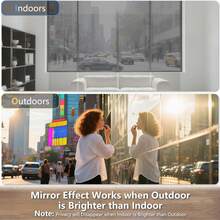 SHAWULA 1 Roll One-Way Mirror Window Film, See Outside But Not Inside, Reflective, UV Protection, Heat Insulation, Anti-Glare, Comes With Tools - Beige - View 7