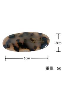 1个复古小椭圆边发夹 - 优雅合金发夹，女士防滑刘海侧夹，适合日常和派对，女士发饰，头部饰品 - 彩色 - 查看 10