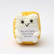 1pc Woven Bread Plush Doll Ornaments, With Encouraging Words, Can Be Used As Small Gifts For Friends And Family. Lovely Plush Doll Gift Design And Encouraging Words Are Very Warm And Sweet! These Lovely Dolls Will Always Be Your Friends - Multicolor - View 8