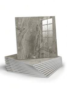 10pcs 0.9㎡ Deep Gray Marble Pattern Tile Sticker Waterproof & Moisture-Proof Aluminum Plastic Board Self-Adhesive Wall Paper For Wall Renovation And Decoration, Renovation Stickers Peel Wall Panels, Wall Paper, Wallpapers, Spring Decoration Items Refresh Your Home, Rama Decoration Stickers