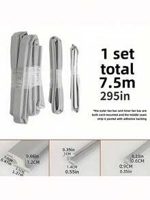 一套易于安装的防风静音窗户密封条 - 采用耐用材料制成，防风静音，适用于寒冷和炎热天气，防风密封 | 时尚灰色设计 | 耐用塑料钢窗户密封条，防风静音隔热条 - 淺灰色 - 查看 5