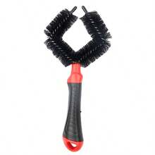 Bicycle Tire Cleaning Brush - Heavy-Duty Bike Chain, Rim, Wheel, Hub, Gear Brush - Efficient Dirt, Grime, Grease Removal - Compatible With Road, Mountain, Hybrid, Cruiser Bicycles - Durable Construction For Professional & Home Bike Maintenance - Black - View 8