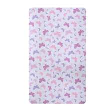 BEEWEED 1 pièce Ensemble de draps-housses en microfibre pour lit de bébé - Draps de lit super doux pour matelas de lit de bébé et de tout-petit, protège-matelas avec imprimé animal, 1 paquet 28*52*8"/71*132*20cm - Rose bonbon - Voir 6