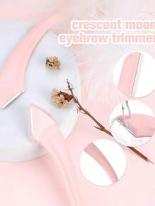 This 3 Piecesmulti-Functional Eye Makeup Tool Set Comes With An Eyelash Comb, A Crescent Eyebrow Knife And An Eyebrow Clipper. It Is Suitable For Beginners - Pink - View 5