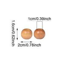 50 hạt gỗ tự nhiên cỡ lớn 16x20mm - Màu nâu đậm, đen, xanh dương, be, xanh ngọc - Hạt tròn dùng làm hạt đệm, đã được khoan sẵn lỗ, thích hợp để tự làm đồ trang sức, đan lát, làm vòng cổ, vòng tay, vòng hoa. - hạt gỗ - Xem 4