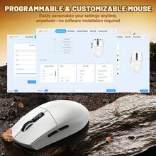 ATTACK SHARK Chuột chơi game không dây G3, Chuột chơi game ba chế độ 2.4G/BT5.2/USB-C, Cảm biến PAW3311, DPI 25.000, Trọng lượng nhẹ 59g, 5 nút có thể lập trình, Chuột chơi game có thể sạc lại 500mAh, PC - Nhiều màu - Xem 9