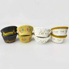 50 cái/150 cái giấy lót bánh cupcake Eid Mubarak, cốc nướng bánh Ramadan Mubarak, khay nướng bánh, đồ dùng trang trí tiệc Ramadan - Nhiều màu - Xem 8