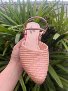 Women's 2-In-1 Slingback Mule Pump With Medium Heel And Pointed Toe - Elegant And Comfortable - Beige - View 2