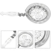 DOITOOL Colador de Cócteles de Acero Inoxidable para Bartender Colador de Hielo Malla Fina y Asa Ergonómica Filtro para Cocteleras y Barras de Bar 1 Unidad - 1 - Ver 6