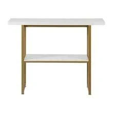 Artiss Console Table Marble Effect White&Gold - Multicolor - View 4