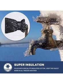 1 Cubierta protectora anti congelación para grifo, Cubierta anti congelación para grifo exterior en invierno, Cubierta impermeable reutilizable para grifo de jardín en invierno, Negro, Jardín, Accesorios de jardín para exteriores, Jardín, Cubierta para grifo de exterior en invierno, Cubierta de aislamiento para grifo en invierno, Cubierta de aislamiento reutilizable anti frío para grifo de exterior en invierno - Multicolor - Ver 1