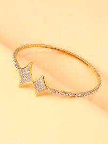 一套新款星形钻石手链戒指首饰套装，闪亮水钻，时尚欧美风格 - 幾何 - 查看 7