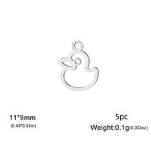 AMAXER 5件套不锈钢可爱小象、鸭子和熊动物吊坠，可DIY项链、耳环、手链饰品制作，送朋友的礼物 - 動物系列 - 查看 14