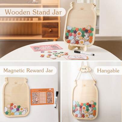 Baby Growth Self-Discipline Tracking Set - Reusable Task Planner Board + Reward Stickers + Coupon, Parent-Child Behavior Habit Building Tool, Early Education Self-Discipline Training, Birthday Gift