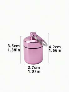 Caja de almacenamiento de llavero, contenedor de medicina de viaje portátil con llavero - Soporte compacto para vitaminas y suplementos, para llevar - Almacena de forma segura pastillas, vitaminas, suplementos, monedas, medicamentos - Cabe en bolso, billetera, bolsillo, mochila, coche - Adecuado para viajeros, personas que van y vienen del trabajo, trabajadores de oficina, estudiantes, personas mayores, entusiastas del fitness - Ideal para uso diario, viajes de negocios, viajes por carretera, sesiones de gimnasio, actividades al aire libre