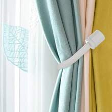 QY- 1Par Ganchos para Cortinas En Forma De U De AleacióN Blanca Ganchos De Pared para Cortinas Y Abrigos Juego De Sujetadores para Hogar con Tornillos De InstalacióN FáCil -6194 - blanco - Ver 3