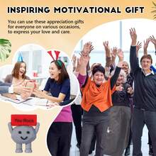 25 sztuk mini gumowych zabawek You Rock, pozytywne prezenty, mini figurki You Rock, dekoracje i zachęta, motywacyjne prezenty urodzinowe dla pracowników i nauczycieli - Wielokolorowe - Zobacz 3