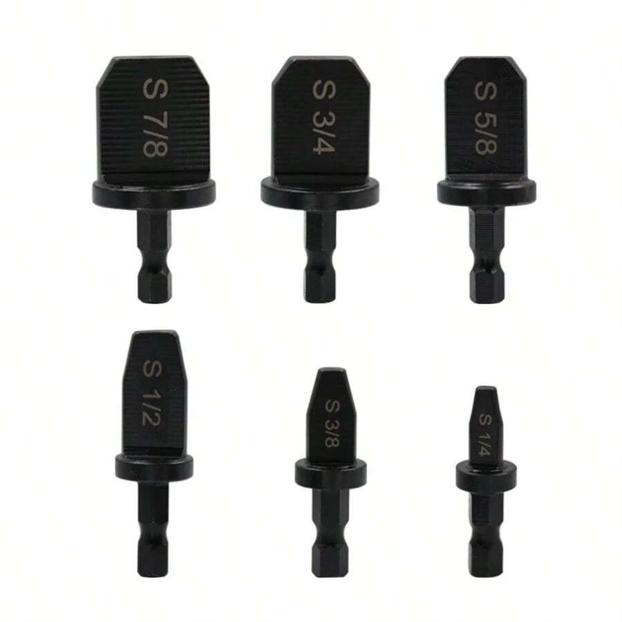 6pcs Hex Shank Tube Expander, Flaring Head, Hole Puncher, Pipe Spreader, Suitable For Electric Drill, Installation, Maintenance, Repair Of Air Conditioning Copper Pipe, Forged Tool - Old Model 6PC/hexagonal Expander - View 1