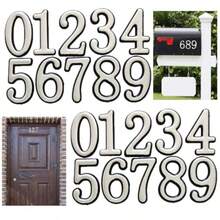 WSXC Mailbox Numbers For Outside House Numbers For Mailbox 3D Self Adhesive Mailbox Numbers 2 Inch Door Address Numbers Stickers For Mailbox Apartment House Trash Bins - Silver - 銀色 - 查看 1