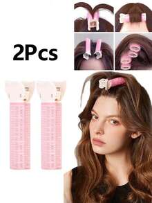 2pcs Hair Fiber Clips, Used To Increase Root Volume, Slouchy Hair Clips, Premium Hairstyling Tool/Curling Iron Accessory, No-Heat Curling, Increase Hair Volume, No-Heat Styling Tool, Premium Hairstyling Slouchy Hair Clips (Not For Direct Curling, Only For Fixing Hairstyles) - Multicolor - View 11