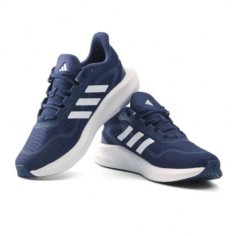 Adidas 男女鞋運動鞋新款輕便網面透氣緩震跑步鞋 - 藍色 - 查看 1