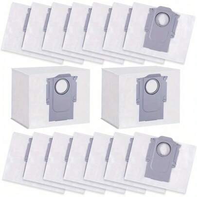 适用于 Roborock S8+/ S8 Pro Ultra/ S7 MaxV Ultra/ S7 Pro Ultra/ Q7+/ Q7 Max+/ Q8 Max+/ Q5 Pro+/ Q5+ 真空吸尘器自清洁底座的 3L 大容量一次性尘袋配件套装