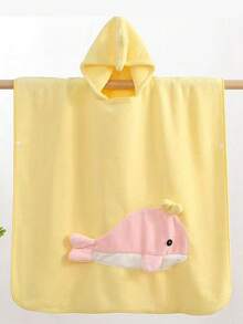 1件 70*140厘米 婴幼儿珊瑚绒连帽斗篷浴袍
