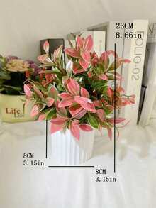 1件 22厘米-27.5厘米 新款人造花卉绿植森系秋季色彩塑料仿真花水草逼真植物装饰桌面盆栽套装 - 彩色 - 查看 5