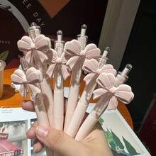 10pcs Bow-Themed Party Ballpoint Pens. These Cute Pink Bow-Themed Ballpoint Pens Are Perfect For Girls. They Feature A Smooth Writing Surface, A Fine Tip, And A Stylish Design. They're Ideal For Girls, Perfect As A Gift, Or As A Party Favor. Also Suitable For Multi-Item Party Gift Sets. - Pink - View 4