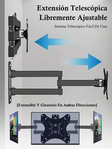 Soporte De TV Monitor Pantalla Vesa Articulado De 17 A 47 Pulgadas - Negro - Ver 11