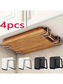 1/2/ Unique Stainless Steel Sponge Rack - Easy To Stick, Strong Adhesive Self-Drying Rack, Kitchen Sink Drainage Drying Rack, Cleaning Sponge Rack Hook, Kitchen And Bathroom Sponge Storage Rack - , Rust-Proof, - Multicolor - View 4