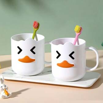 1pc Animal Shaped Children's Rinse Cup, Suitable For Babies Over 2 Years Old, Toddler Brushing Cup, Cartoon Cute Anti-Drop For Boys And Girls