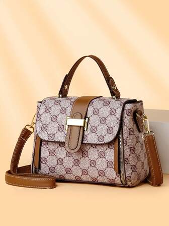 Borsa da donna alla moda, borsa di media capacità per donne di mezza età, design a doppia freccia