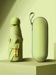 Black Windproof And Waterproof Folding Umbrella, Suitable For Business People's Travel, Sturdy Windproof Travel Umbrella, Aluminum Umbrella Pole, Black, Lightweight, Strong Ultraviolet, Foldable, Compact, Portable, Rainproof, Sunscreen.