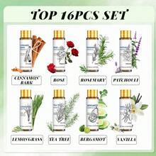 HIQILI 纯精油套装，高级 16 瓶*10mL 香薰精油礼盒，情人节生日礼物，可用于按摩、沐浴、香薰机、加湿器、香薰蜡烛、自制香皂、护肤、DIY 香氛 - 多樣化香型 - 查看 2