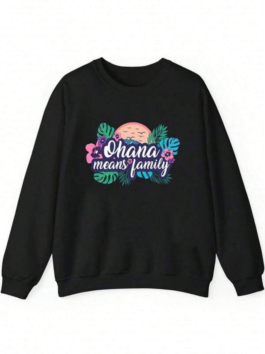 Ohana Means Family - Womens Hoodie - Lilo - Stitch - Film - Animation - Hawaii_66_t1 (2) - 黑色 - 查看 1