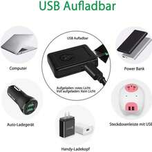 4 pulseras LED recargables por USB, bandas reflectantes ajustables de  para correr, ciclismo, deportes al aire última intervensión - 1 - Ver 4