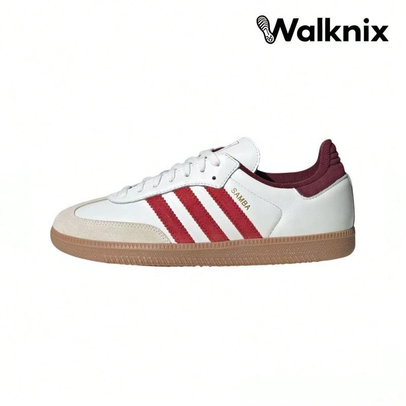 Adidas Samba OG White Better Scarlet Shadow Red Core-White Sneakers Men JI3201 - 彩色 - 查看 1