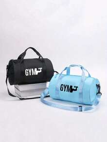 Gym Printed Fitness Travel Bag - With Adjustable Crossbody Strap, Top Handle, And Multiple Zippered Compartments, Water-Resistant Fabric And Breathable Inner Pockets, Compact And Portable For Gym, Dance, Outdoor Sports, Weekend Trips And Commuting - Ideal Gift For Fitness Enthusiasts, Valentine's Day, New Year, And Small Gift Exchange - Multicolor - View 5