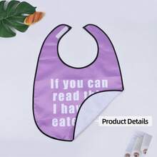 2 pièces Bavoirs pour adultes, essentiels pour les repas, faciles à porter et à réutiliser, décorés de lettres anglaises, conviennent aux restaurants, aux rassemblements et à un usage domestique, un cadeau amusant et chaleureux, parfait pour le mari, la femme, les grands-parents, la mère et le père