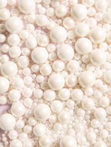 130g hạt ngọc trai tròn màu trắng, dùng để trang trí bánh, thích hợp cho bánh cưới, kem, bánh cupcake, bánh nướng, lý tưởng cho trang trí món tráng miệng trong đám cưới, sinh nhật, Giáng sinh. - trắng - Xem 8