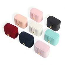 1pc Mini Portable Travel Minimalist Leather Jewelry Storage Box, Jewelry Box For Rings, Necklaces, Earrings, Gifts, Suitable For Valentine's Day, Christmas Decoration, Bedroom Decor, Room Decor, Christmas Gift, Christmas Decoration, Home Christmas Decor - Nhiều màu - Xem 9