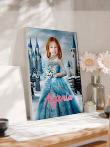 1 Tranh in ảnh cá nhân hóa lên vải canvas - Tranh in trên vải canvas với ảnh và tên của bạn trên tác phẩm nghệ thuật treo tường tùy chỉnh cho phòng ngủ, phòng khách, đám cưới, thú cưng, bạn bè, hình ảnh, ảnh chụp, tranh treo tường có khung, tranh in hình công chúa bé gái/khủng long bé trai, họa tiết kỳ lân, quà tặng, lịch lễ hội. - lâu đài công chúa - Xem 2