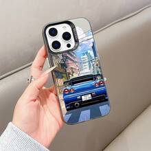 Funda de teléfono de coche de derrape JDM de dibujos animados para iPhone 16 15 14 13 12 11 Pro Max X XR XSMAX 8 7 Plus, cubierta trasera mate anti-caída NPCJ - Colores mixtos - Ver 2