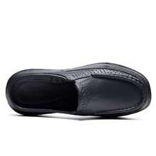 Men's Slip-On Driving Shoes/Chef Clogs - Black - View 4