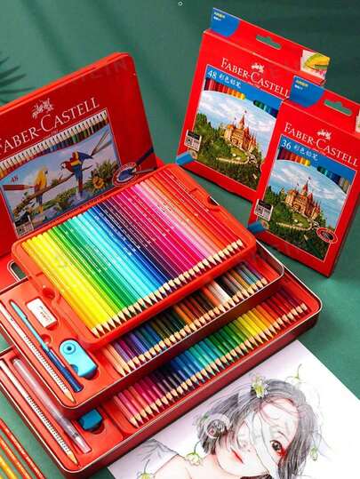 Faber-Castell Oil-Based Colored Pencil Set, Oil-Based Color Pencils, 36 Colors/48 Colors/72 Colors/100 Colors